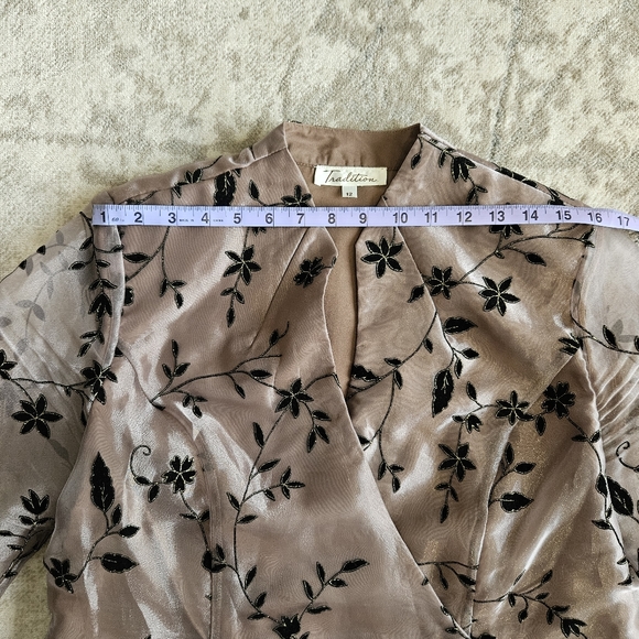 Vintage 80s shimmer evening jacket - Picture 7 of 8